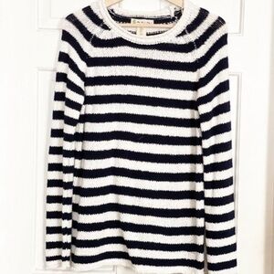 Dakini Navy and White Cotton Crewneck Nautical Stripe
Sweater Sz M